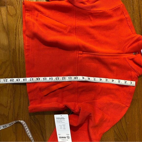 Athleta Tranquil Waffle 1/2 Zip Sweatshirt -Cardinal - Picture 4 of 4